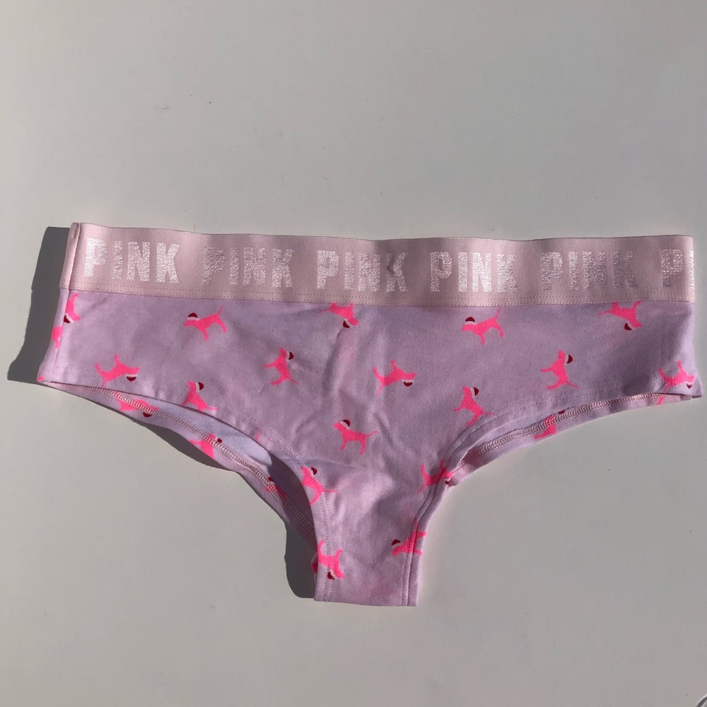 PINK Victoria’s Secret Cheeky Panty Dog Santa Hat